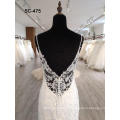 Real princess elegant wedding dress ivory guangzhou mermaid lace wedding dress